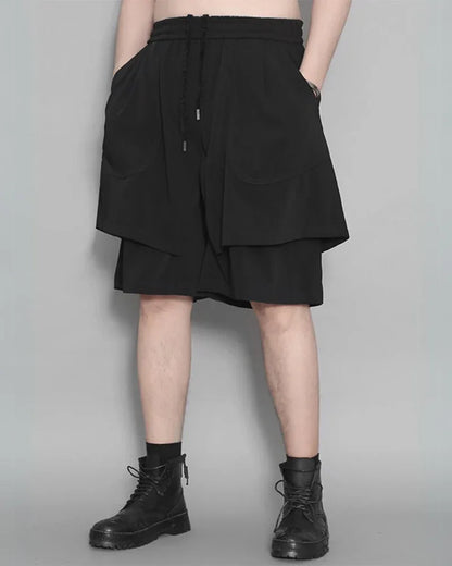Stylish Summer Tech Shorts -  double-layer shorts - Summer Tech Shorts with Double-Layer Design