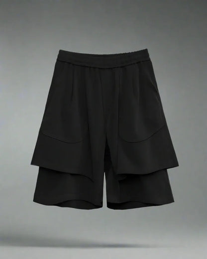 Stylish Summer Tech Shorts - men's summer techwear - Summer Tech Shorts with Double-Layer Design