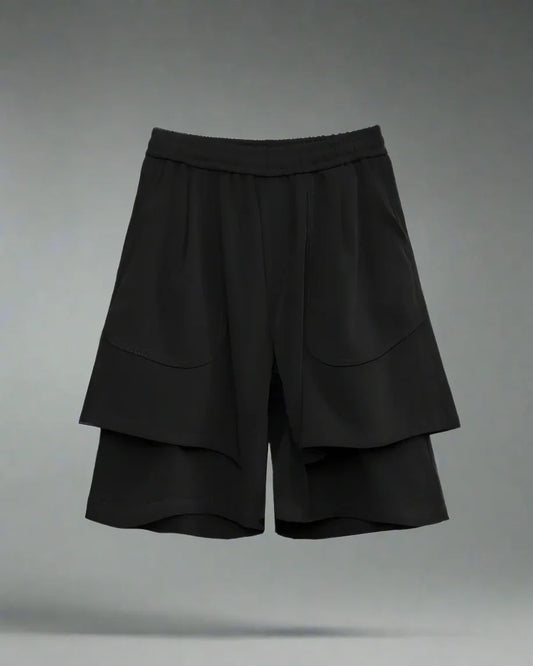 Stylish Summer Tech Shorts - men's summer techwear - Summer Tech Shorts with Double-Layer Design
