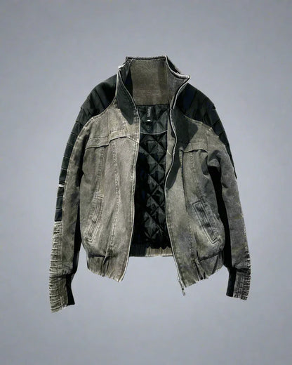 Stylish Trimmed Contrast Jacket - breathable fabric - Comfortable Cotton Jacket in Coffee Color