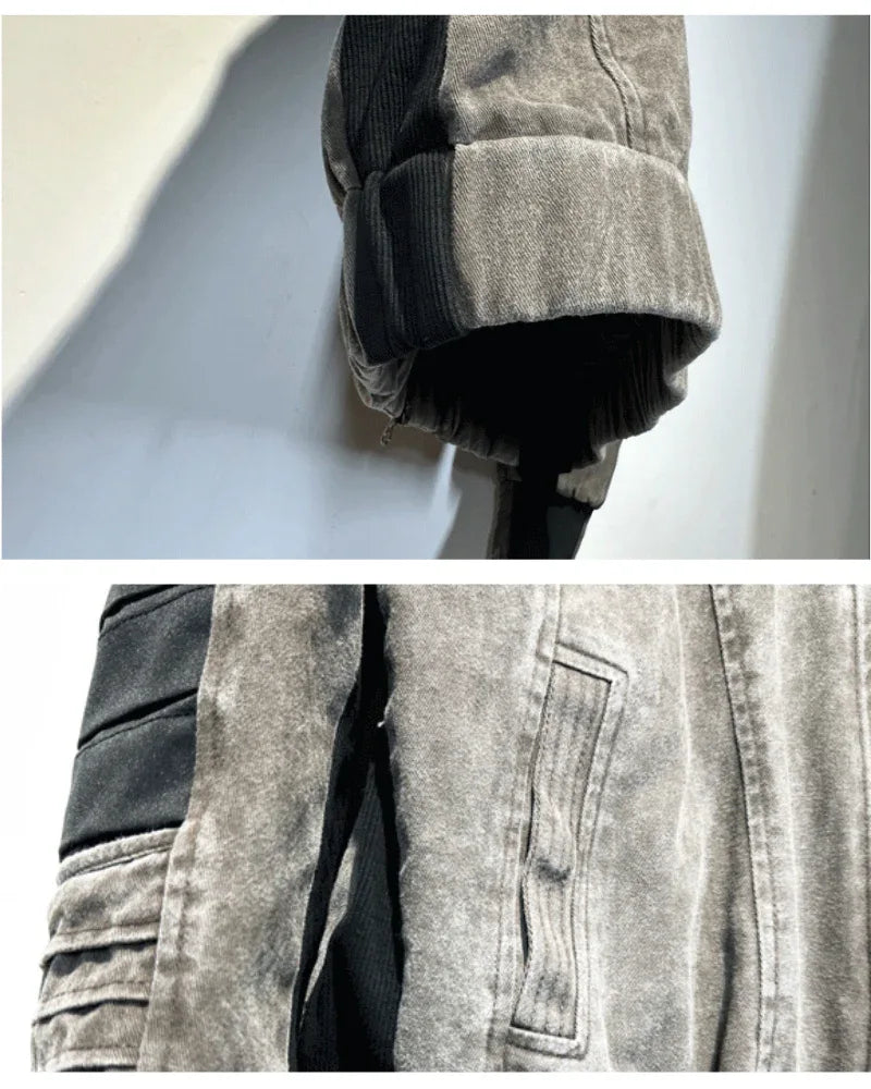 Stylish Trimmed Contrast Jacket -  cotton jacket - Comfortable Cotton Jacket in Coffee Color