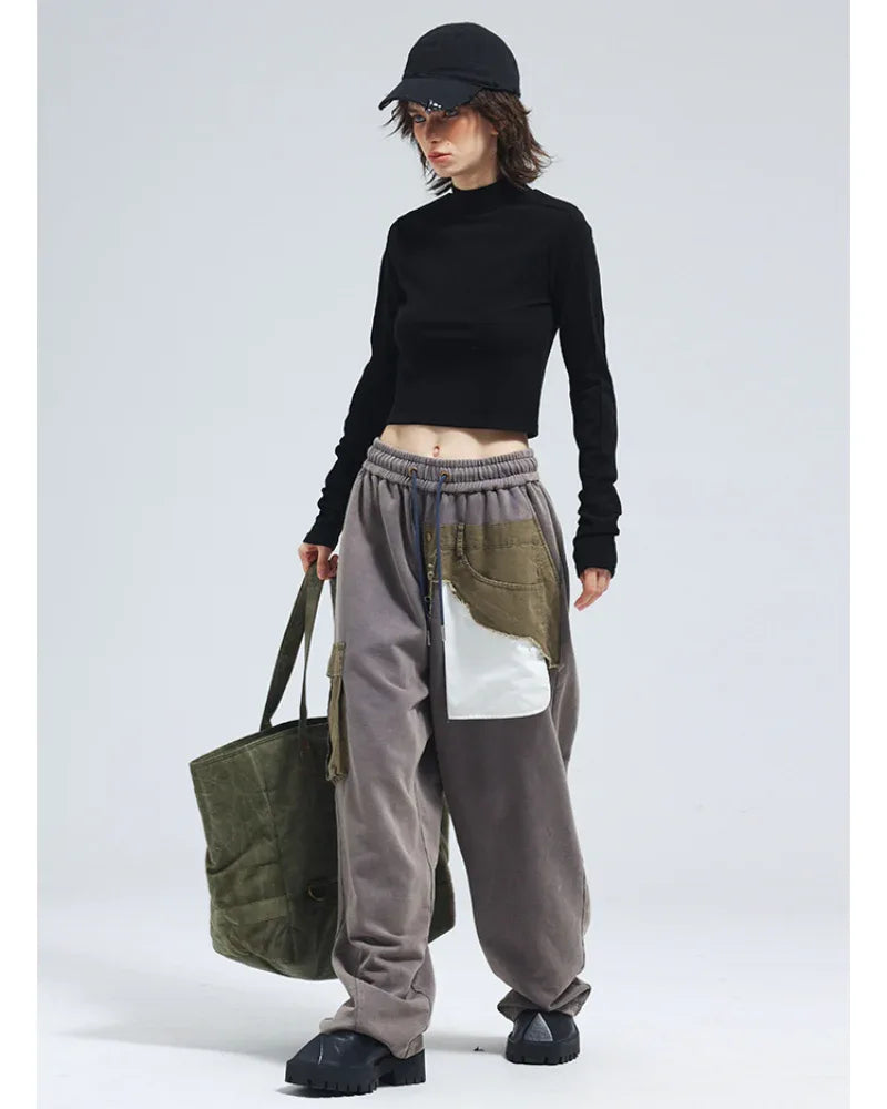 Stylish Unisex Wide-Leg Trousers -  gray trousers - Futuristic Gray Wide-Leg Trousers for Everyone