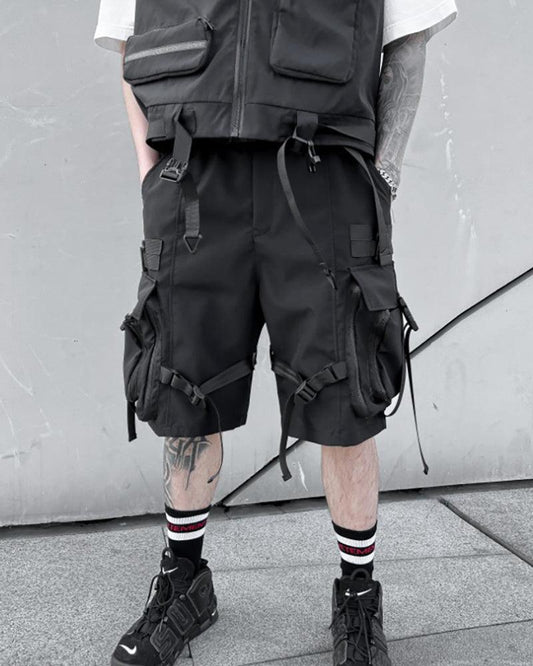 Stylish Utility Cargo Shorts - cargo shorts - Versatile Techwear Cargo Shorts for Summer