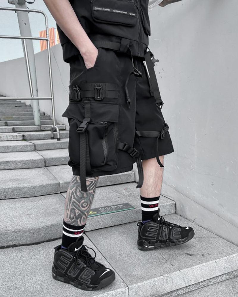 Stylish Utility Cargo Shorts -  summer wear - Versatile Techwear Cargo Shorts for Summer