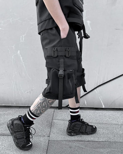Stylish Utility Cargo Shorts -  techwear - Versatile Techwear Cargo Shorts for Summer