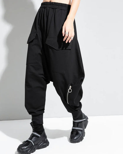 Stylish Wide-Leg Hakama Pants -  comfy fabric pants - Stylish Wide-Leg Hakama Pants for Comfort