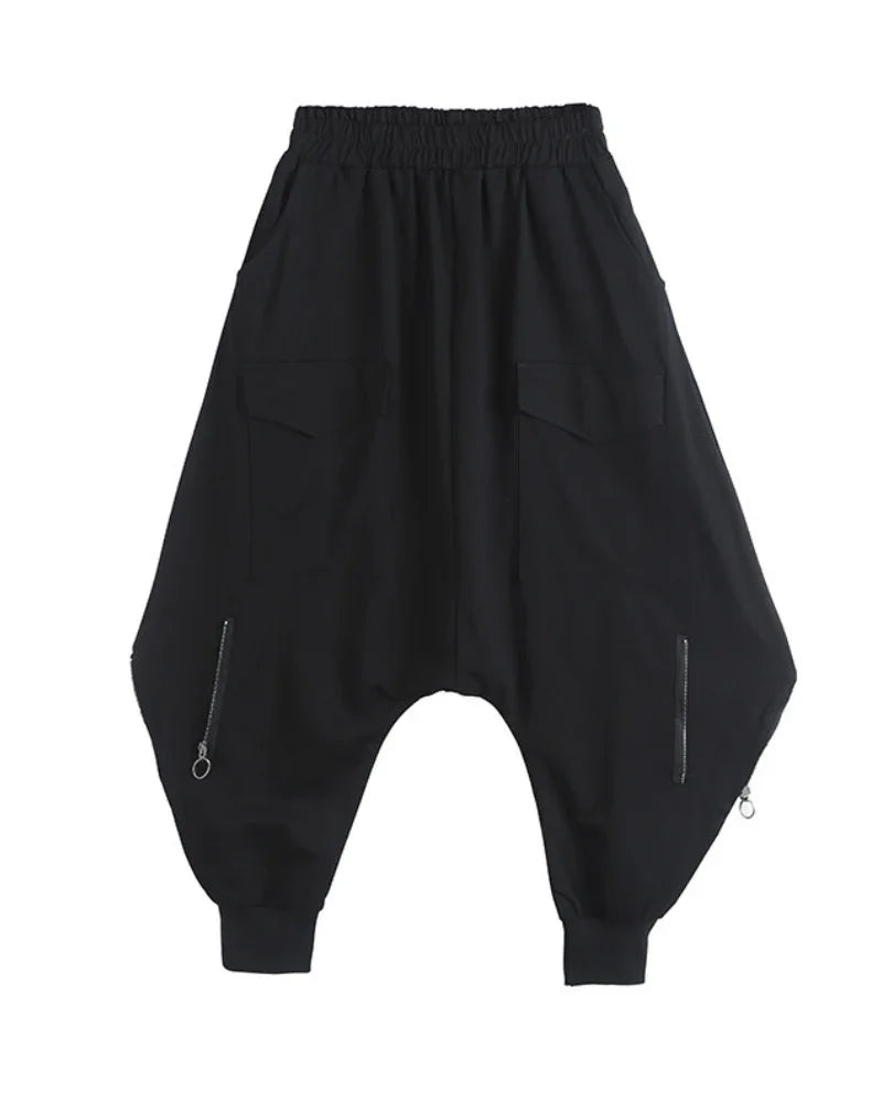 Stylish Wide-Leg Hakama Pants -  versatile design pants - Stylish Wide-Leg Hakama Pants for Comfort