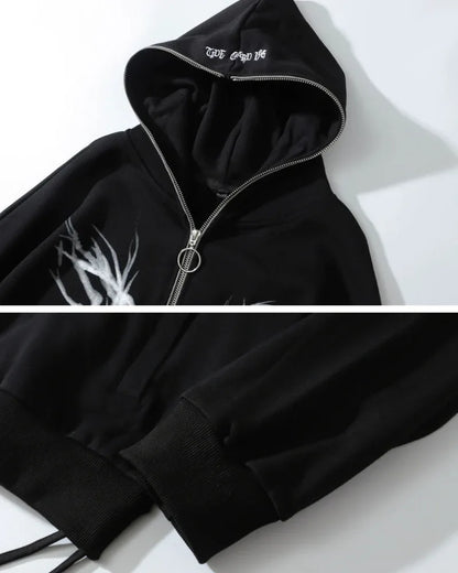 Stylish Zip-Up Hoodie Essentials -  polyester cotton spandex jacket - Stylish Zip-Up Hoodie for Comfort and Fit