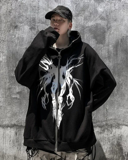 Stylish Zip-Up Hoodie Essentials - urban techwear jacket - Stylish Zip-Up Hoodie for Comfort and Fit