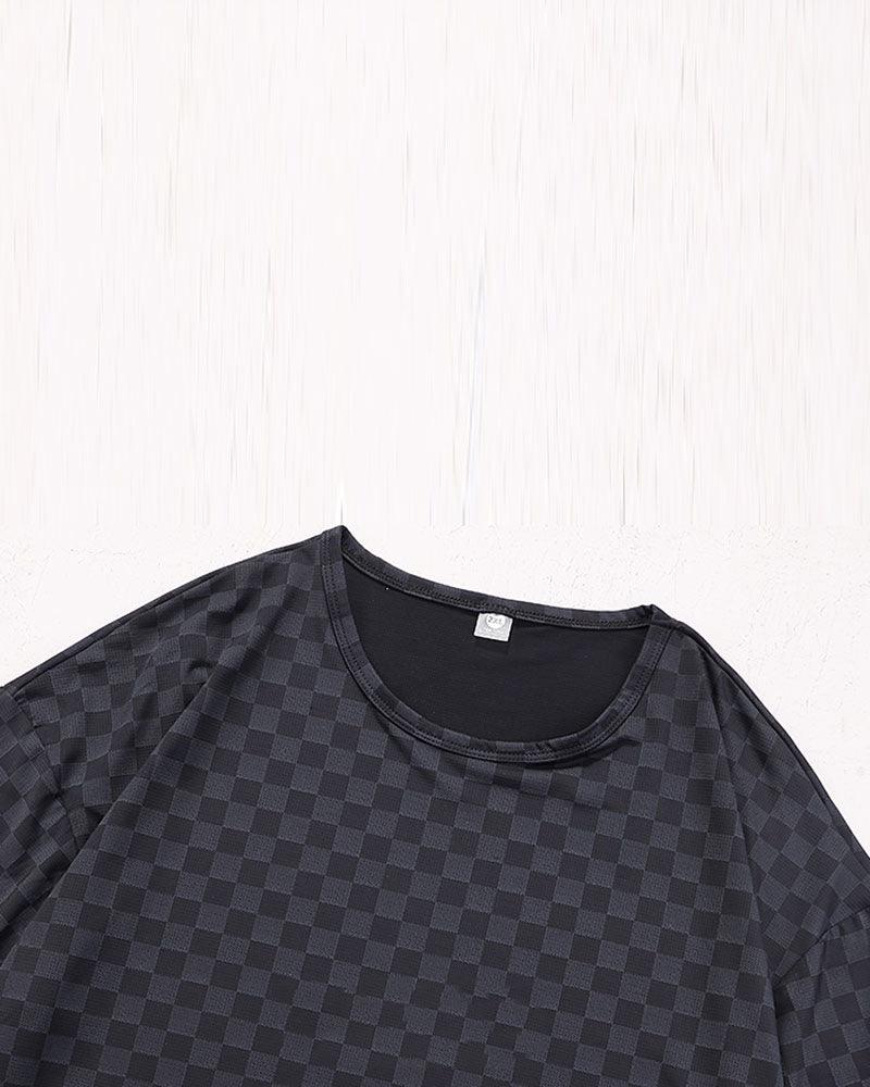 Stylish Checkerboard Summer Top