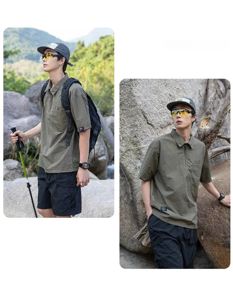 Summer Ready Quick-Dry Polo -  nylon - Quick-Dry Summer Polo for Outdoor Comfort