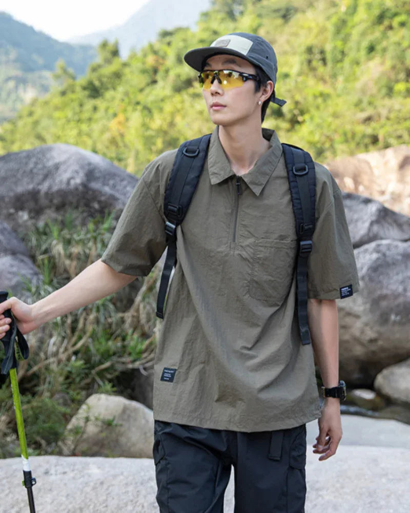 Summer Ready Quick-Dry Polo -  nylon - Quick-Dry Summer Polo for Outdoor Comfort
