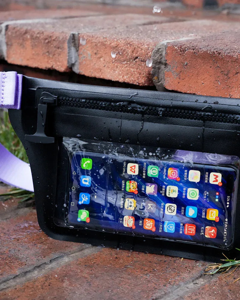 Swimmer's Ultimate Waterproof Waist Pack -  black waist pack - Waterproof Waist Pack for Techwear and Streetwear