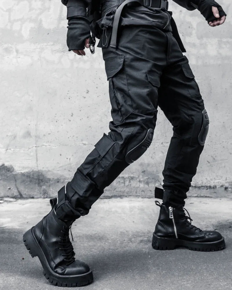 Tactical Cargo Pants with Knee Protection -  black pants - Tactical Cargo Pants with Knee Pads for Comfort