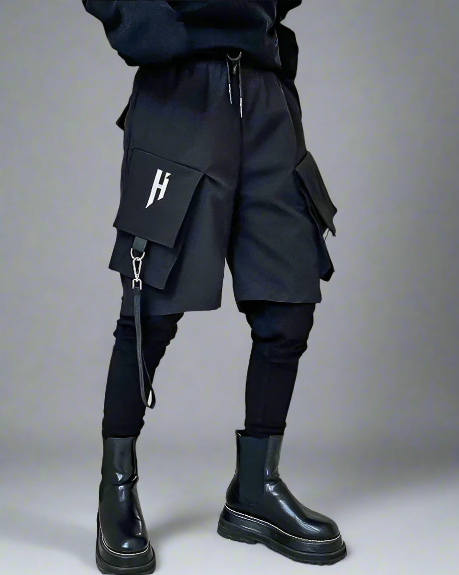 Faux Two-Piece Techwear Cargo Pants