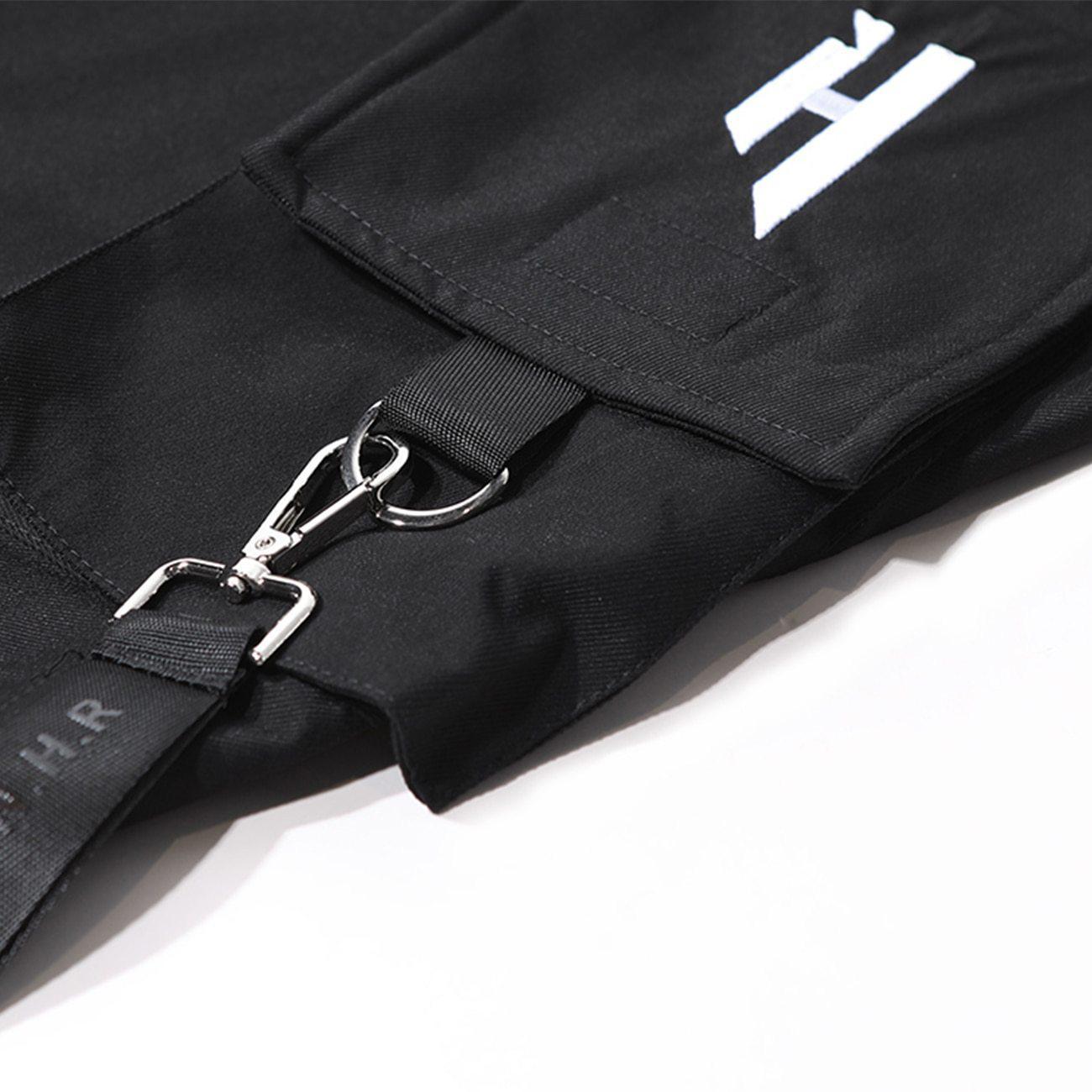 Faux Two-Piece Techwear Cargo Pants