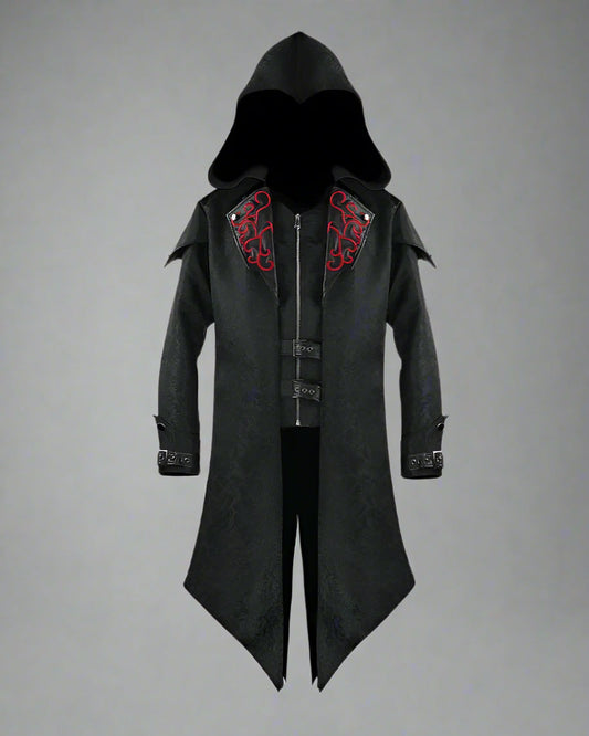 Edgy Unisex Gothic Long Coat