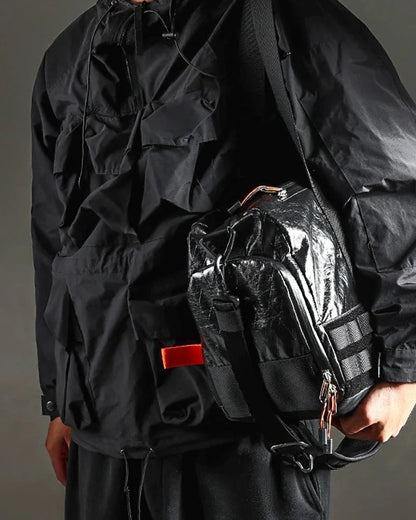 Thrill-Seeker's Versatile Sling Pack -  black bag - Versatile Sling Pack for Streetwear Enthusiasts