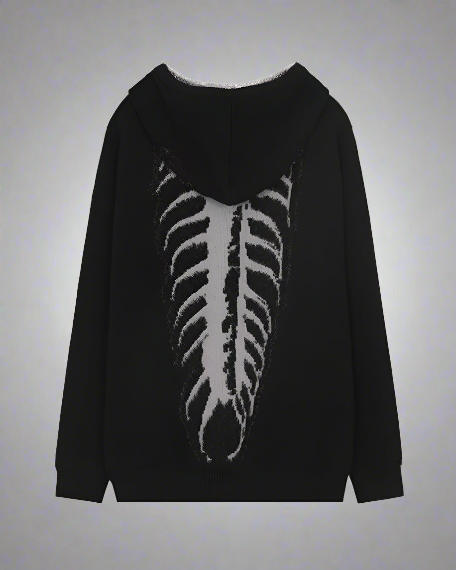 Edgy Urban Skull Hoodie