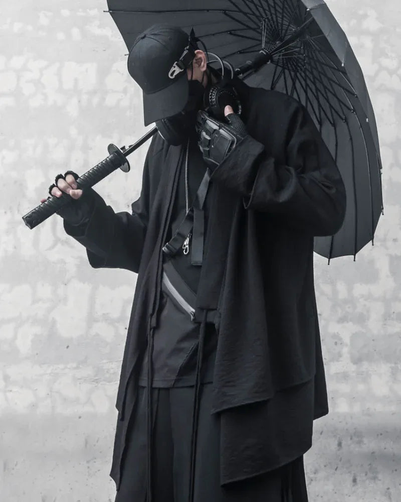 Traditional Samurai-Inspired Coat -  comfortable long coat - Stylish Samurai-Inspired Long Coat for Everyday Wear