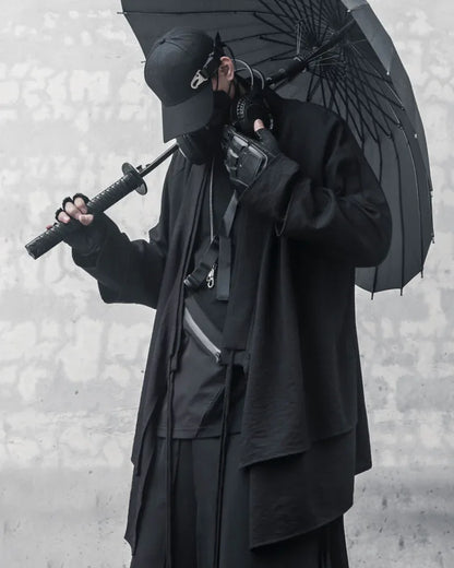 Traditional Samurai-Inspired Coat -  comfortable long coat - Stylish Samurai-Inspired Long Coat for Everyday Wear