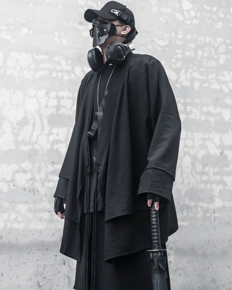 Traditional Samurai-Inspired Coat -  everyday wear - Stylish Samurai-Inspired Long Coat for Everyday Wear