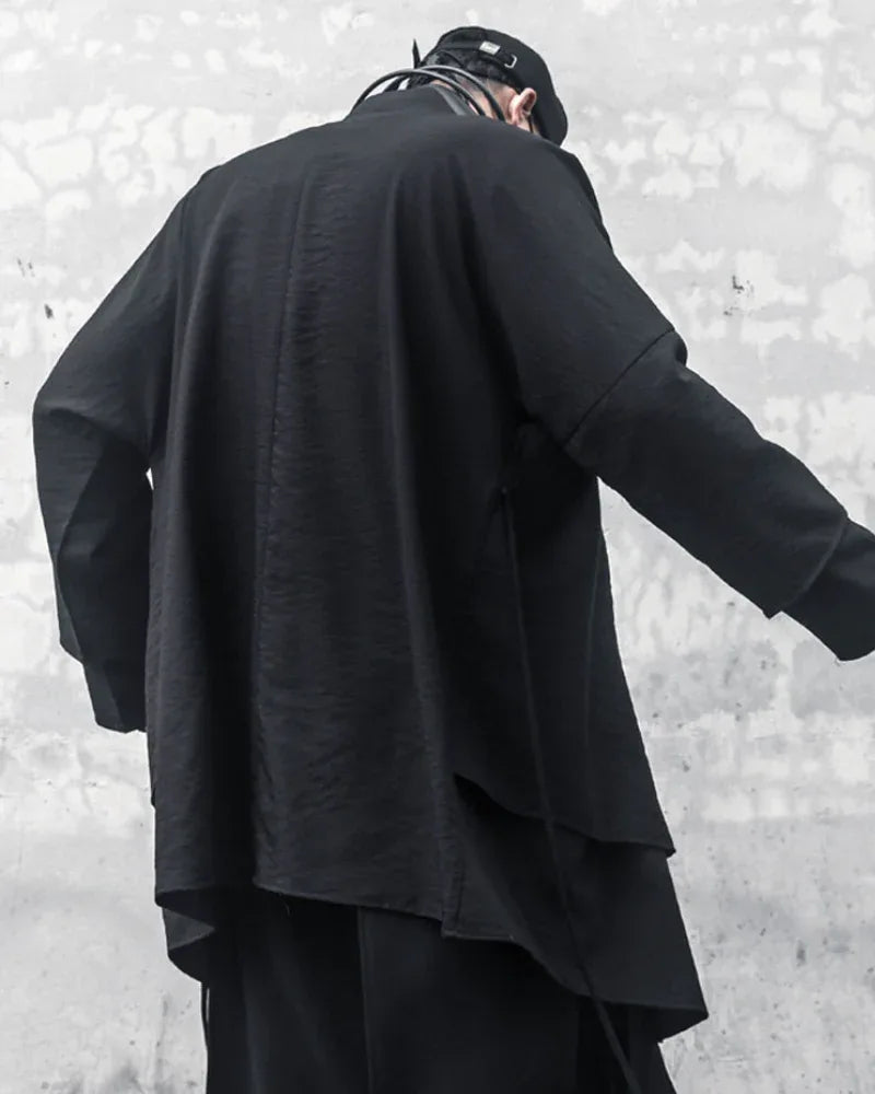 Traditional Samurai-Inspired Coat - ninja-inspired coat - Stylish Samurai-Inspired Long Coat for Everyday Wear
