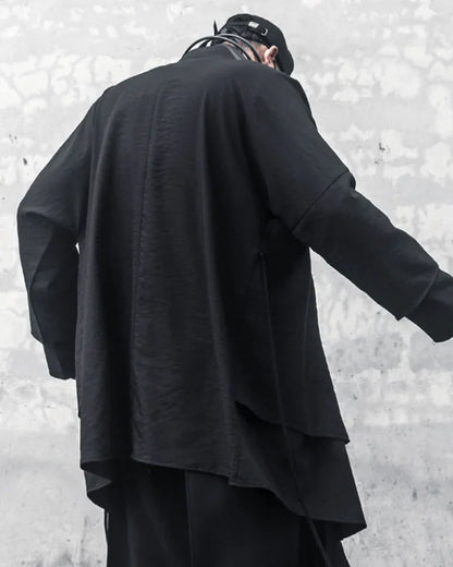Traditional Samurai-Inspired Coat - ninja-inspired coat - Stylish Samurai-Inspired Long Coat for Everyday Wear