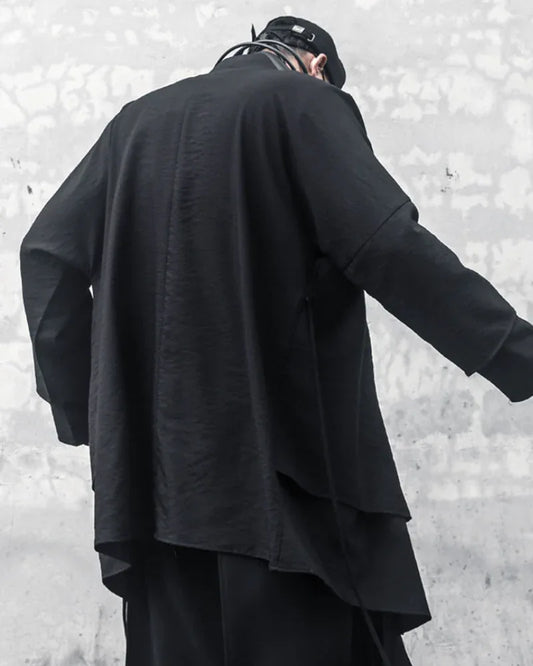 Traditional Samurai-Inspired Coat - ninja-inspired coat - Stylish Samurai-Inspired Long Coat for Everyday Wear