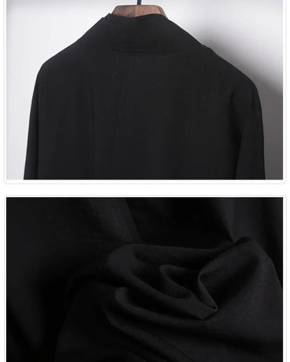Traditional Samurai-Inspired Coat -  techwear aesthetics - Stylish Samurai-Inspired Long Coat for Everyday Wear