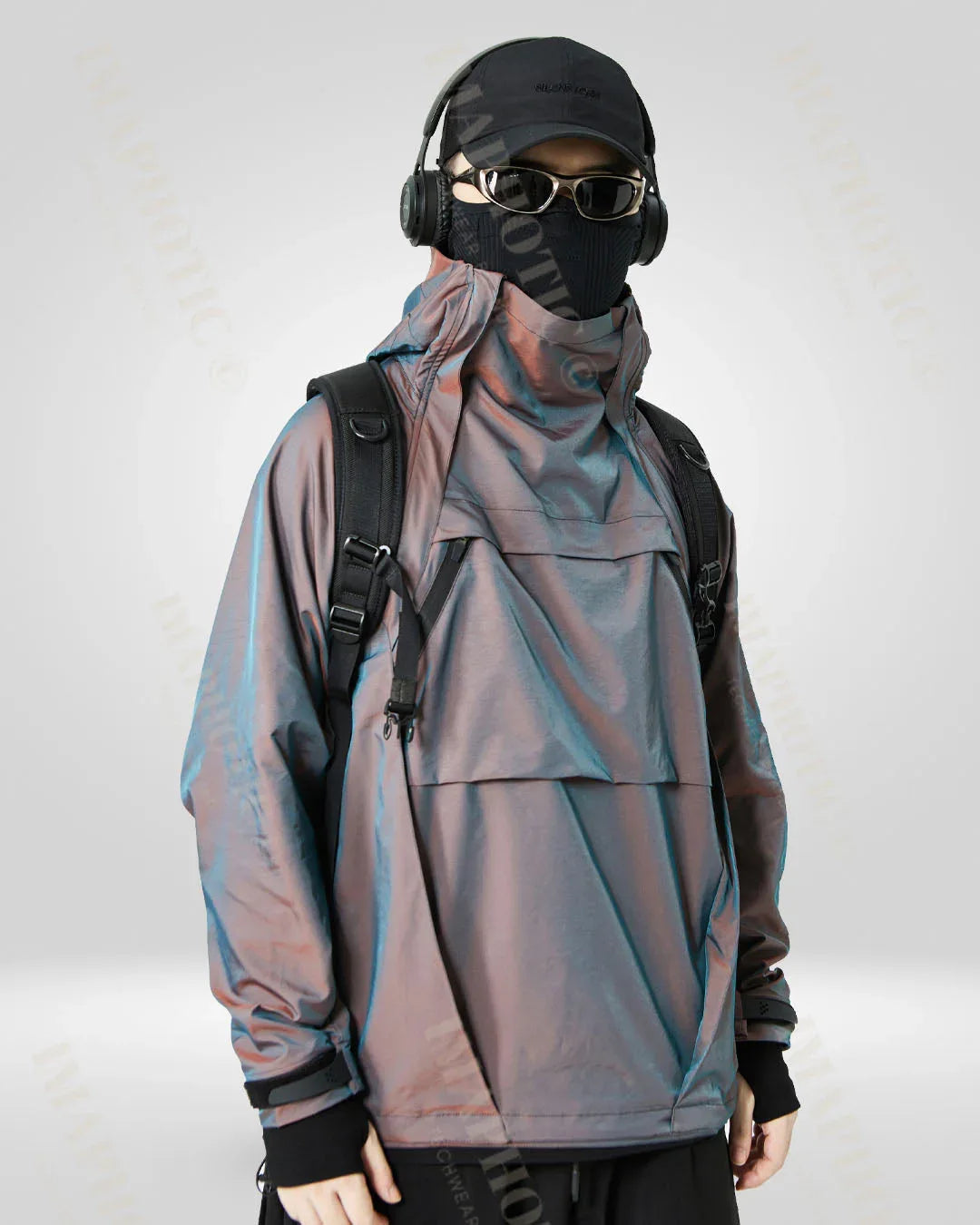 Transforming Hooded Windbreaker Jacket -  adjustable - Waterproof Color-Changing Windbreaker Jacket