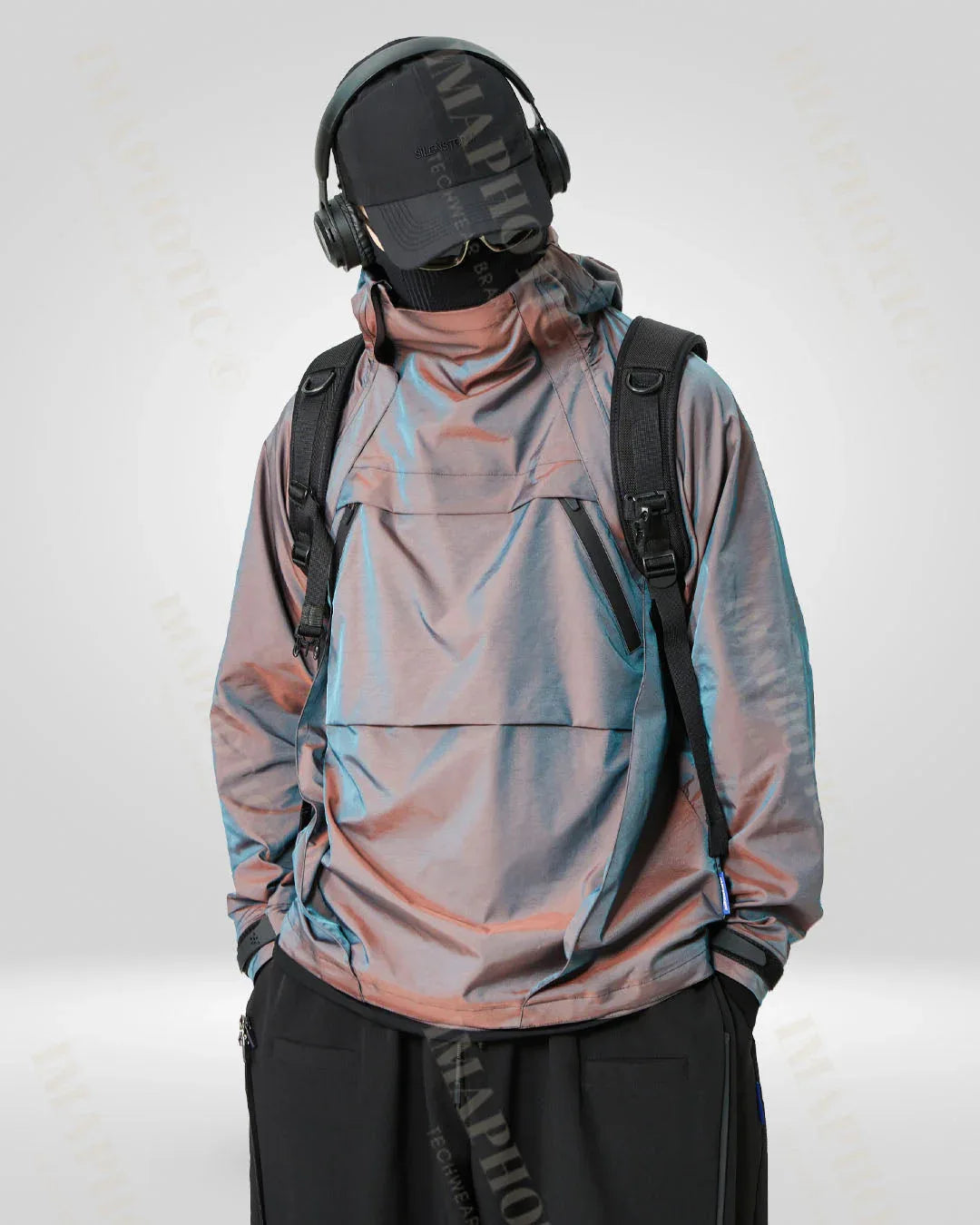 Transforming Hooded Windbreaker Jacket -  color-changing - Waterproof Color-Changing Windbreaker Jacket