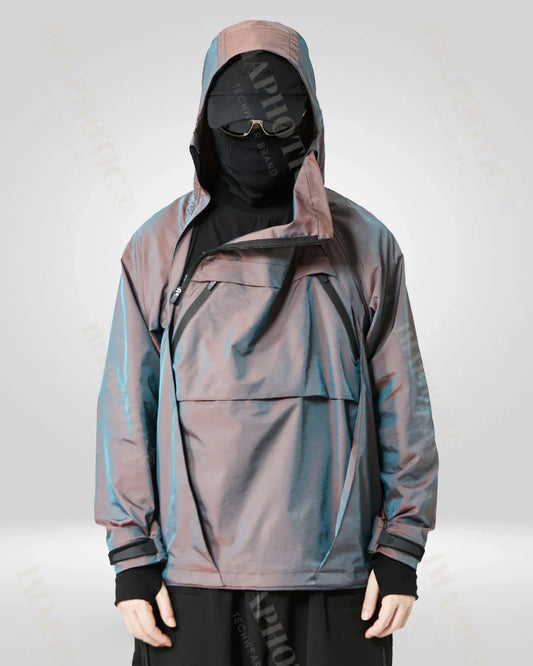 Transforming Hooded Windbreaker Jacket - jacket for outdoor activities - Waterproof Color-Changing Windbreaker Jacket