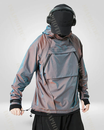Transforming Hooded Windbreaker Jacket -  quick-dry windbreaker - Waterproof Color-Changing Windbreaker Jacket