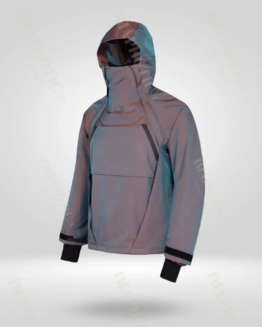 Transforming Hooded Windbreaker Jacket - windbreaker - Waterproof Color-Changing Windbreaker Jacket