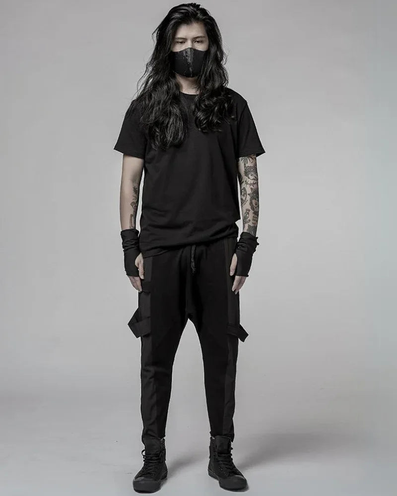 Trendy Asymmetric Utility Pants -  alternative fashion styles - Trendy Asymmetric Utility Pants for Casual Elegance