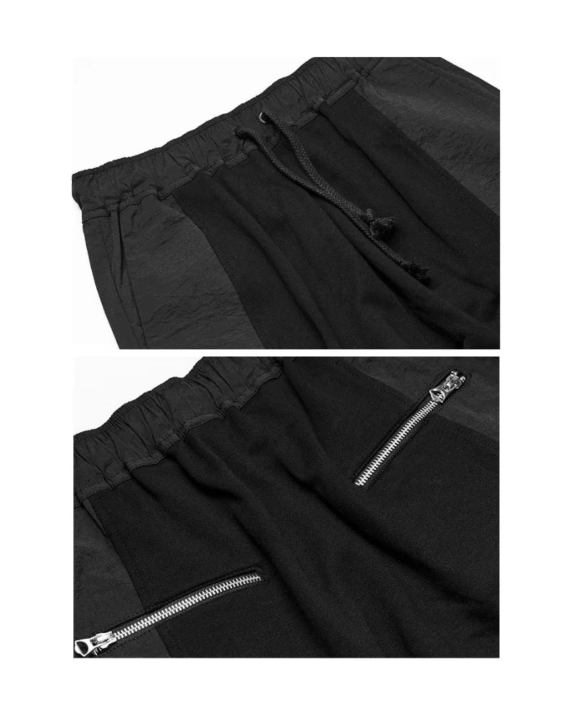 Trendy Asymmetric Utility Pants -  black pants - Trendy Asymmetric Utility Pants for Casual Elegance