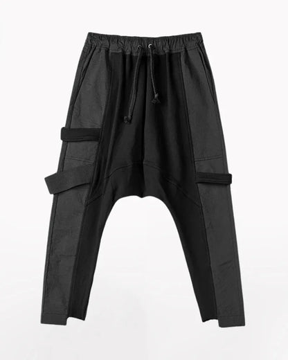 Trendy Asymmetric Utility Pants -  patchwork pants - Trendy Asymmetric Utility Pants for Casual Elegance