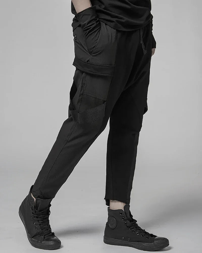 Trendy Asymmetric Utility Pants - utility pants - Trendy Asymmetric Utility Pants for Casual Elegance