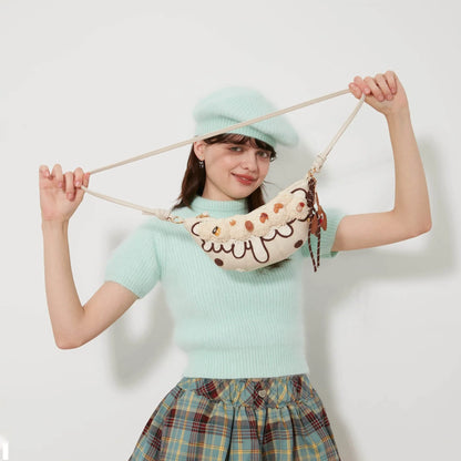 Trendy Cream Croissant Bag -  croissant bag - Charming Cream Croissant Shoulder Bag