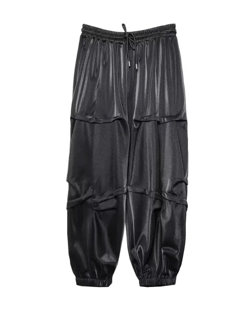 Trendy Draped Tapered Crops -  casual wear - Trendy Draped Tapered Crop Pants for Every Occasion