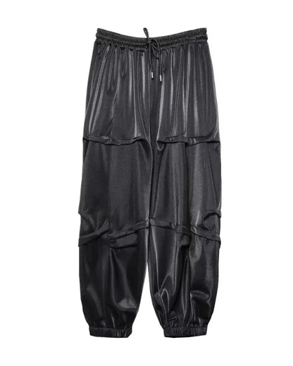 Trendy Draped Tapered Crops -  casual wear - Trendy Draped Tapered Crop Pants for Every Occasion