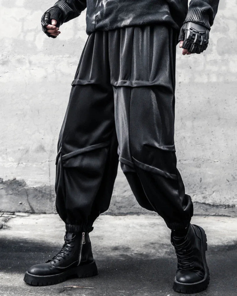 Trendy Draped Tapered Crops - comfortable fit pants - Trendy Draped Tapered Crop Pants for Every Occasion