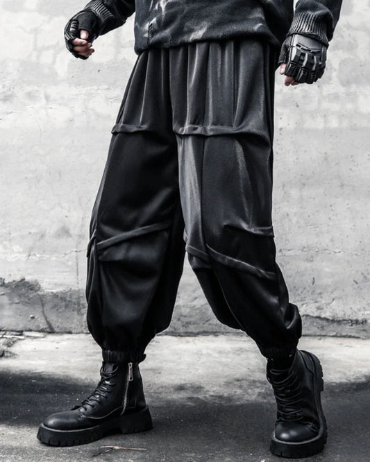 Trendy Draped Tapered Crops - comfortable fit pants - Trendy Draped Tapered Crop Pants for Every Occasion