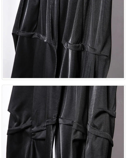 Trendy Draped Tapered Crops -  upscale fashion - Trendy Draped Tapered Crop Pants for Every Occasion