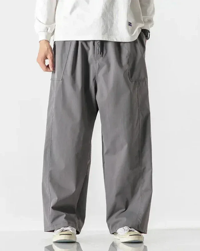 Trendy Hakama Streetwear Pants -  casual outings pants - Trendy Hakama Streetwear Pants for Comfort