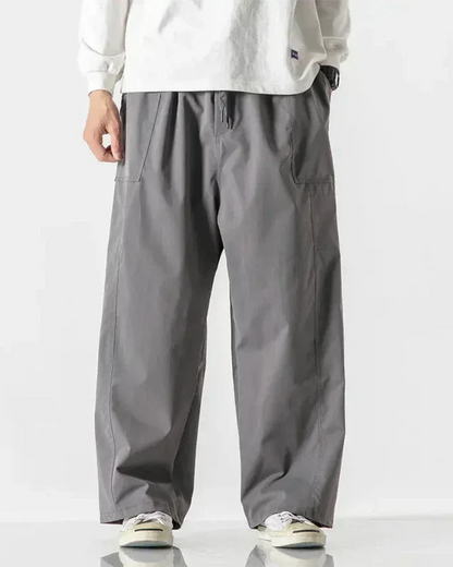 Trendy Hakama Streetwear Pants -  casual outings pants - Trendy Hakama Streetwear Pants for Comfort