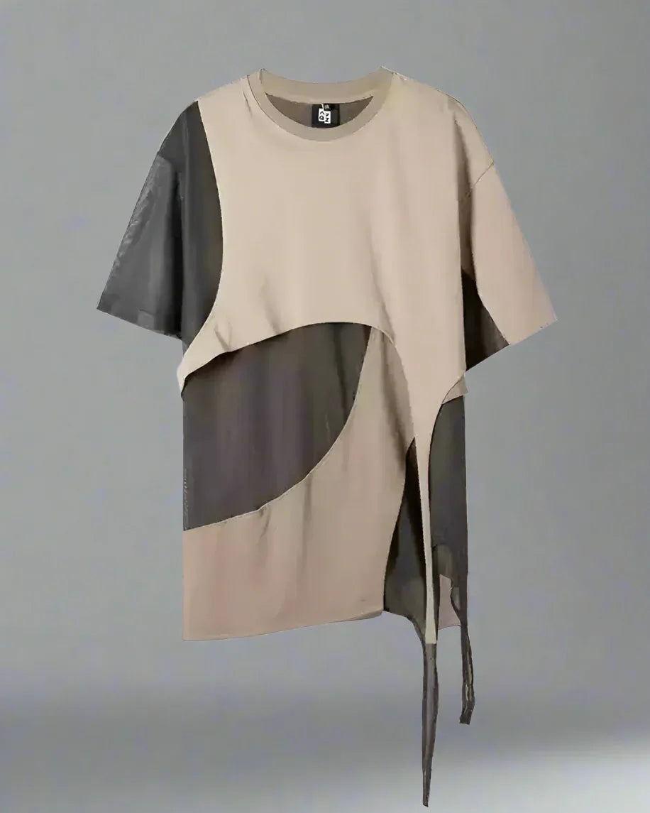 Trendy Hollow Stitch Top -  cotton t-shirt - Hollow Stitched Urban Style T-Shirt for Casual Wear