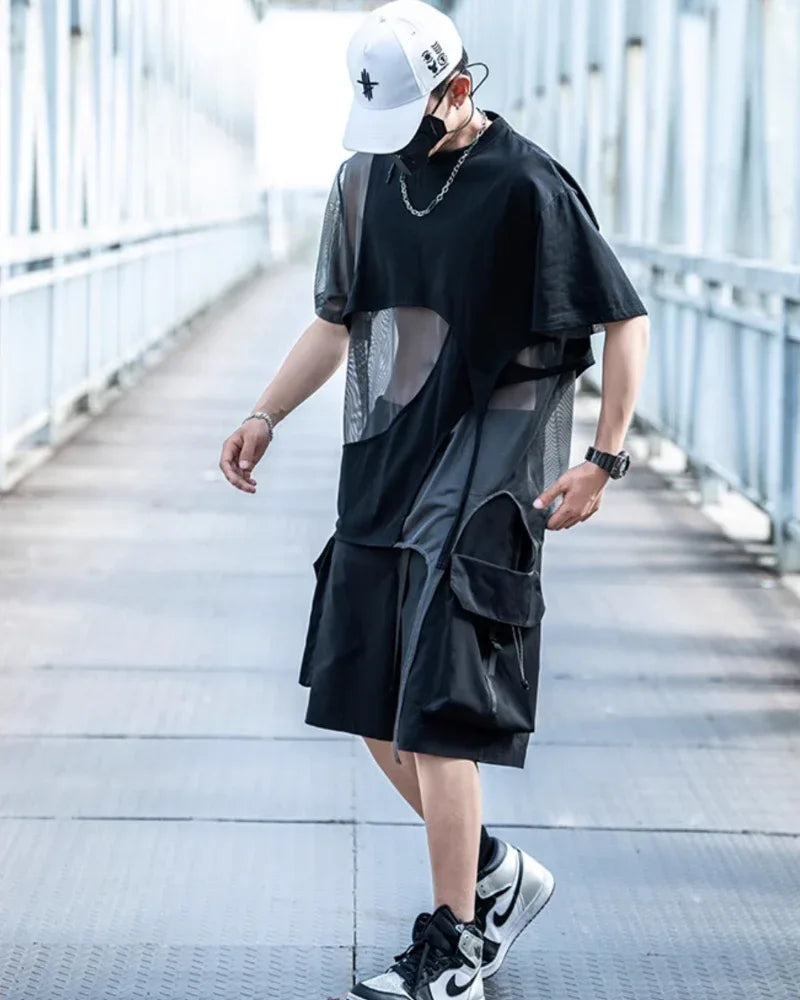 Trendy Hollow Stitch Top - hollow stitch - Hollow Stitched Urban Style T-Shirt for Casual Wear