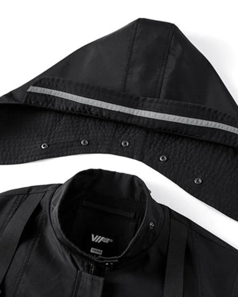 Trendy Hooded Short Sleeve Jacket - stylish hooded jacket - Comfy Short Sleeve Hooded Jacket for Urban Style